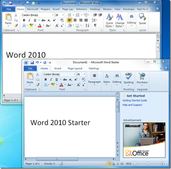 Remove Ads Microsoft Office Starter